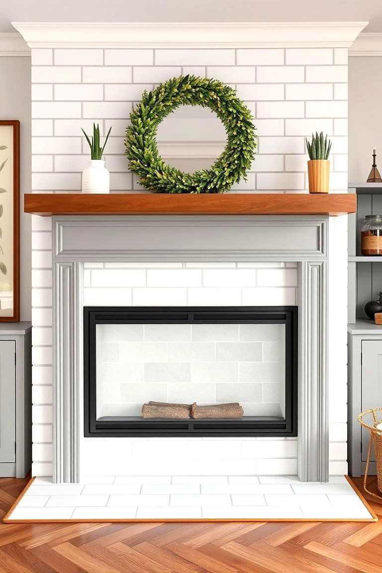 Subway Tiles with a Twist - 25 Fireplace Tile Ideas
