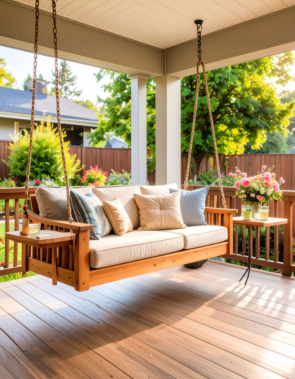Swing with Built In Side Tables