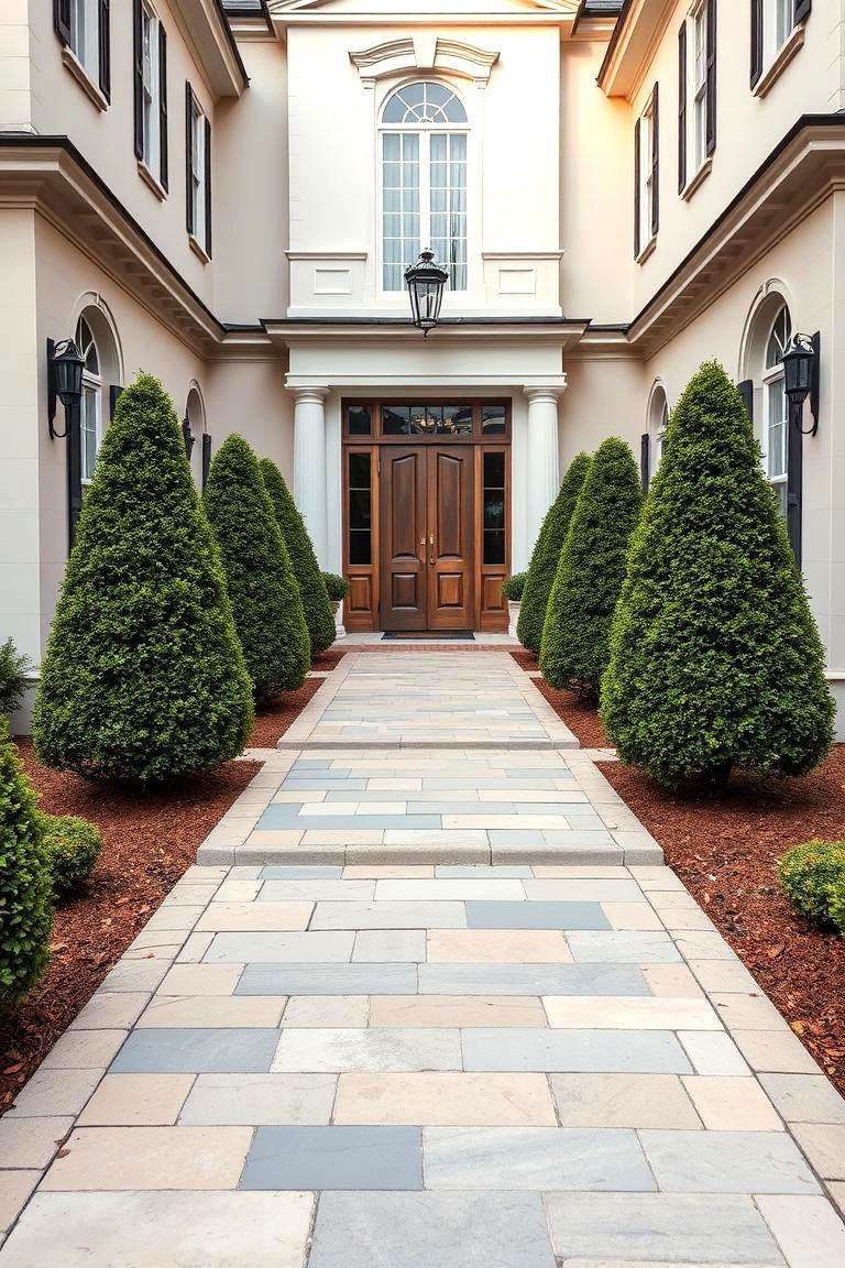 Symmetrical Walkways for a Balanced Aesthetic - 25 Front Walkway Ideas