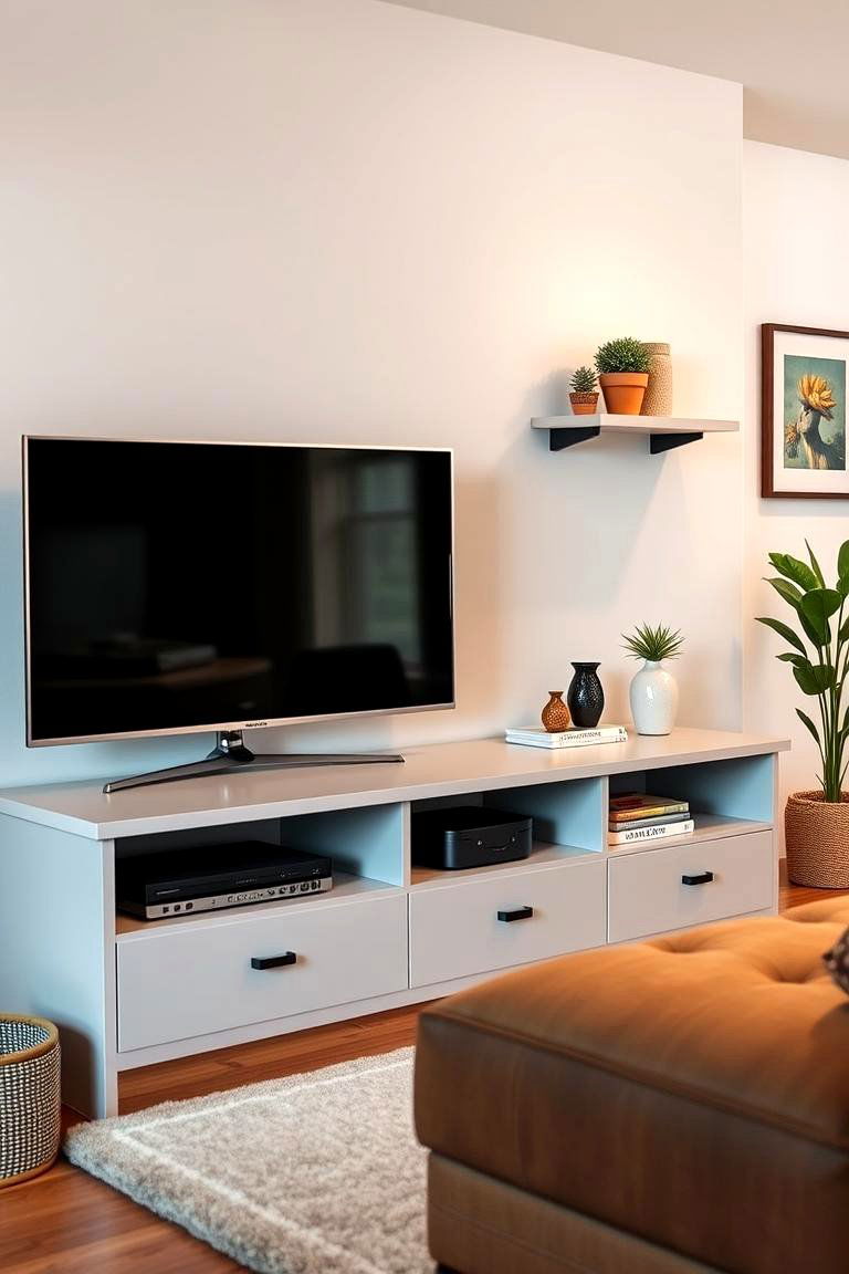 TV Stand with Adjustable Shelves - 25 Tv Stand Ideas