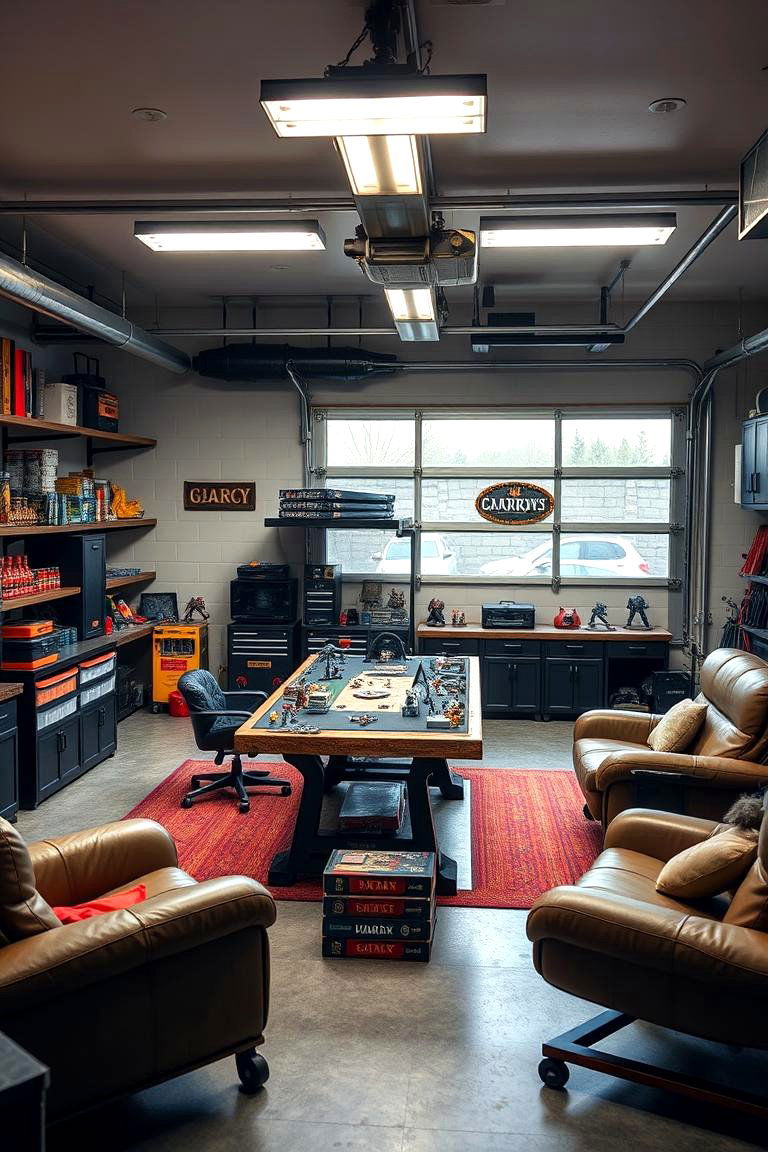Tabletop Miniatures Space - 25 Garage Game Room Ideas