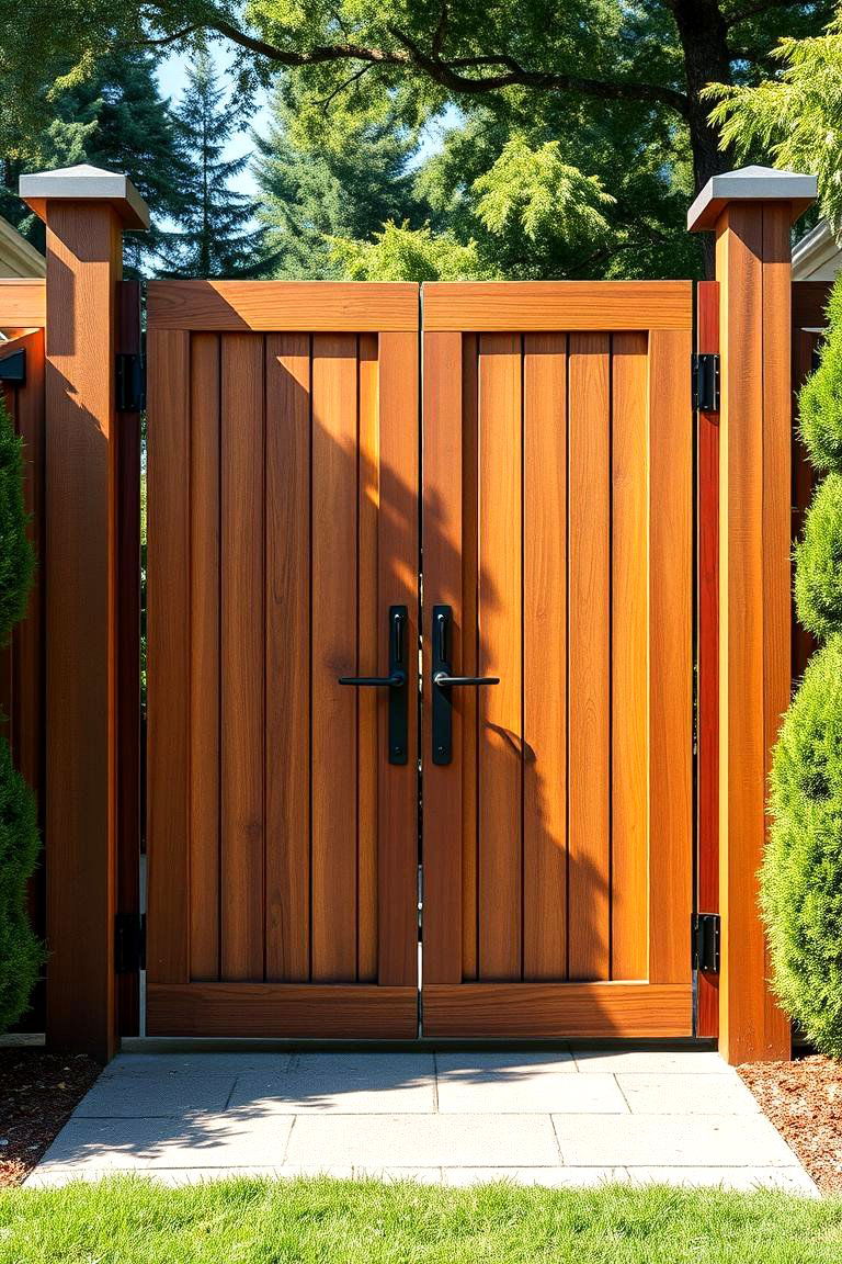 Tall Privacy Gate for Maximum Security - 25 Fence Gate Ideas
