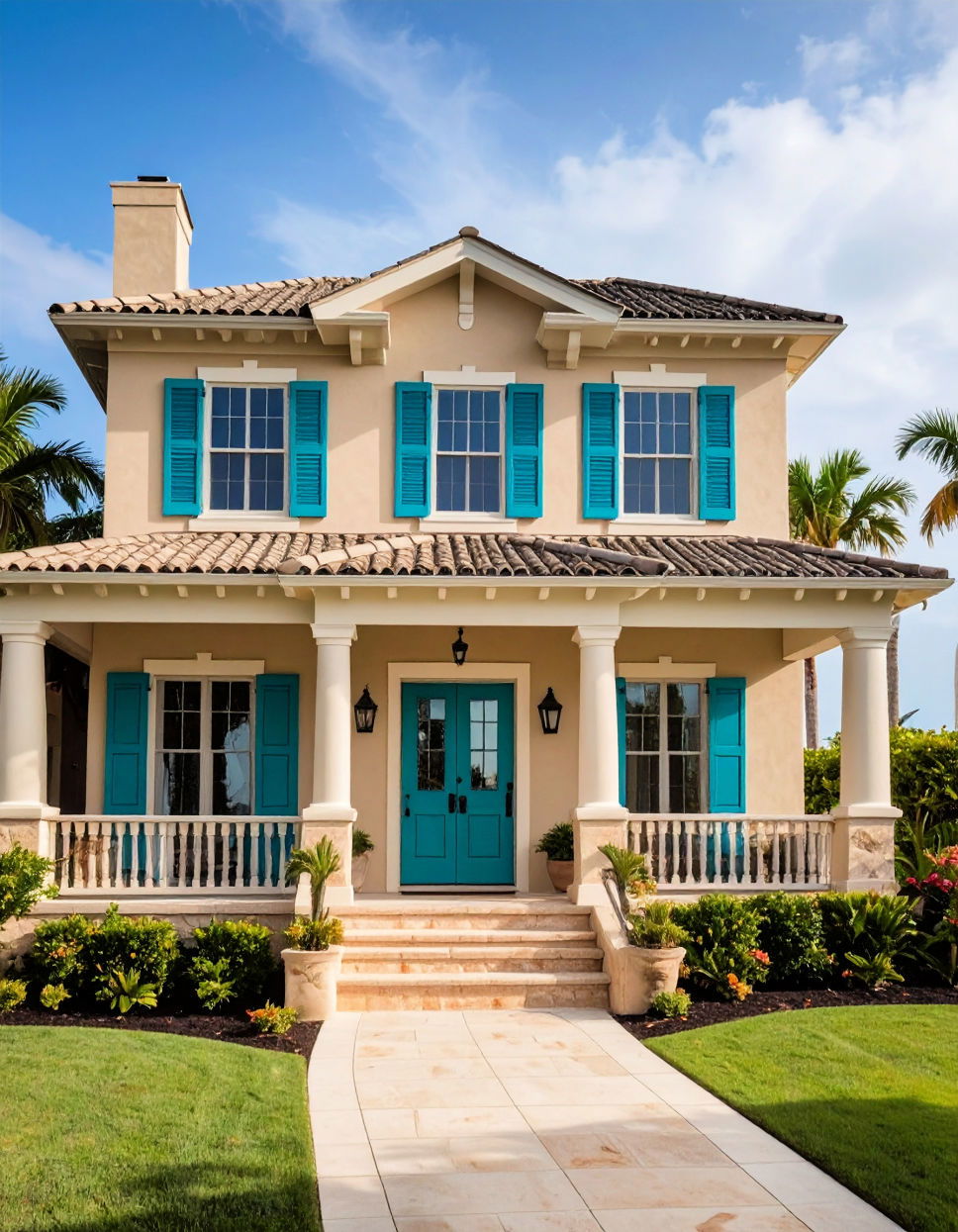 Taupe and Teal for a Coastal Charm
