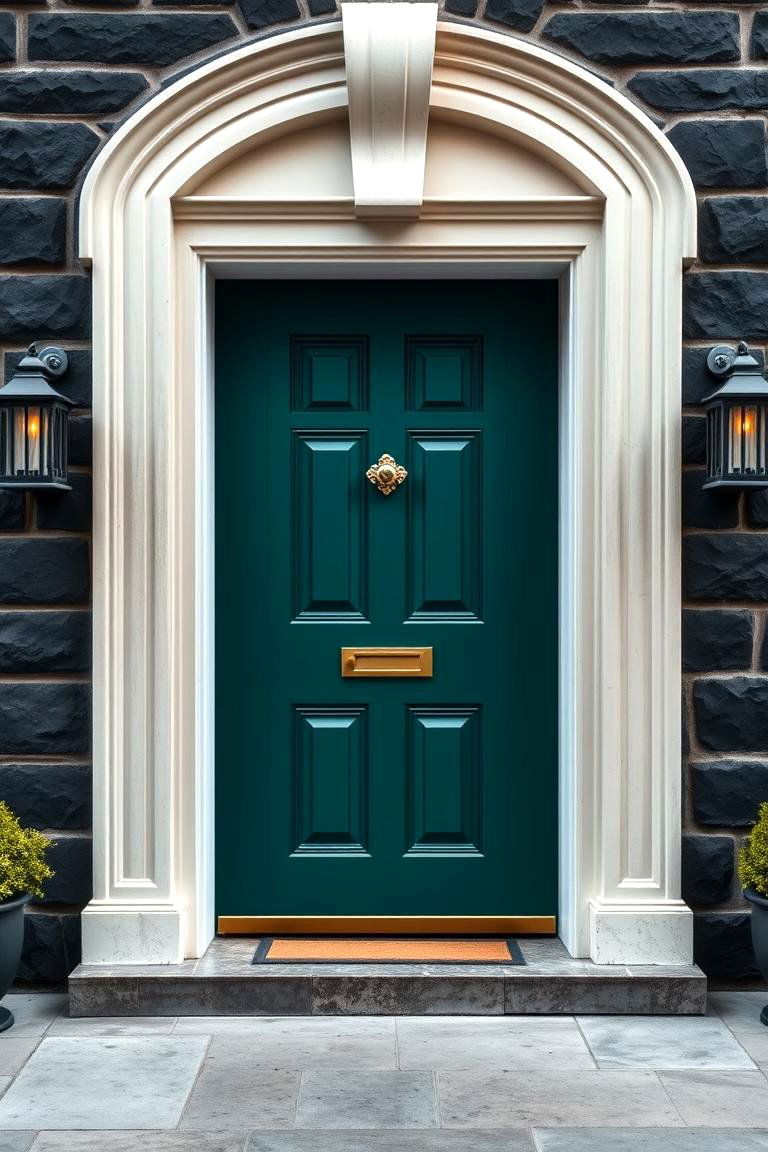 Teal Green for a Sophisticated Touch - 25 Green Front Door Ideas