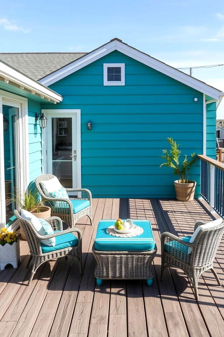 Teal and Driftwood Gray - 25 Two Tone Deck Color Schemes