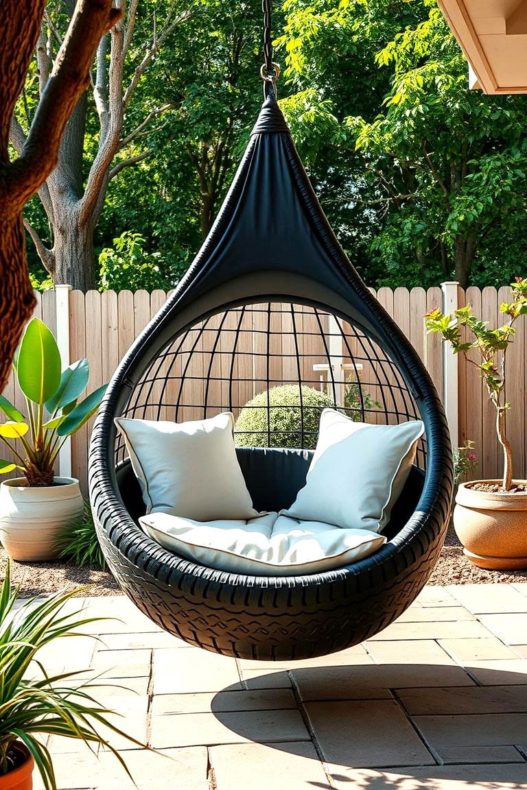 Teardrop Tire Swing - 25 Tire Swing Ideas