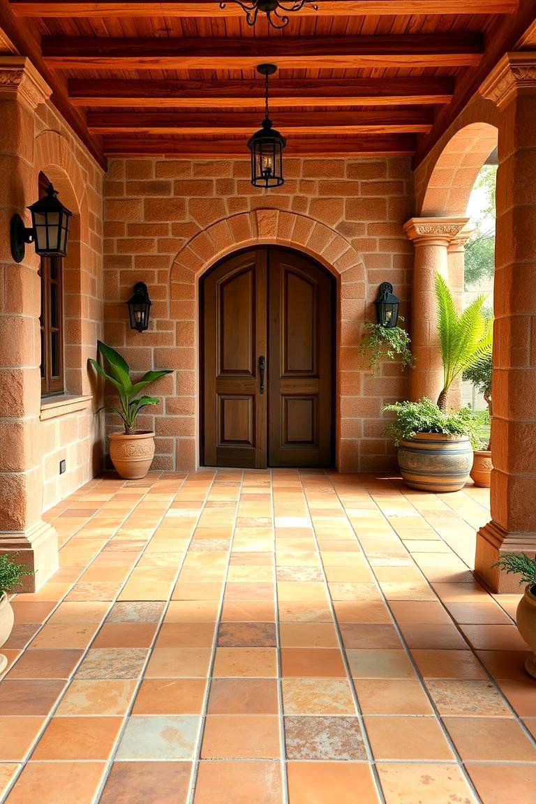 Terracotta Tiles for a Warm Rustic Charm - 25 Front Porch Tile Ideas
