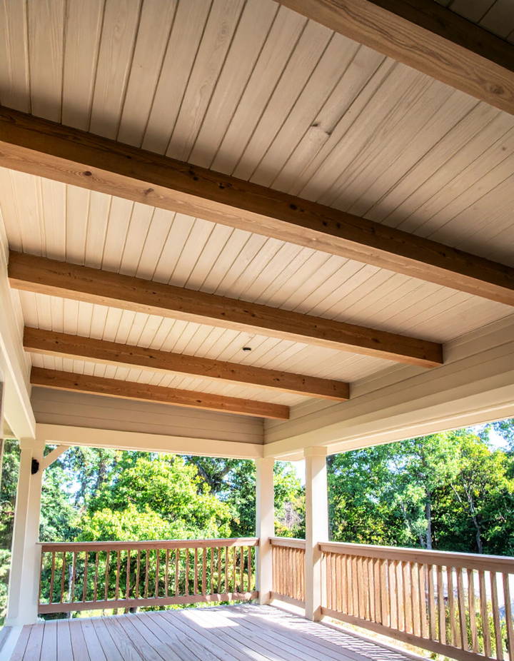 Textured Vinyl for Added Dimension Vinyl Porch Ceiling Ideas