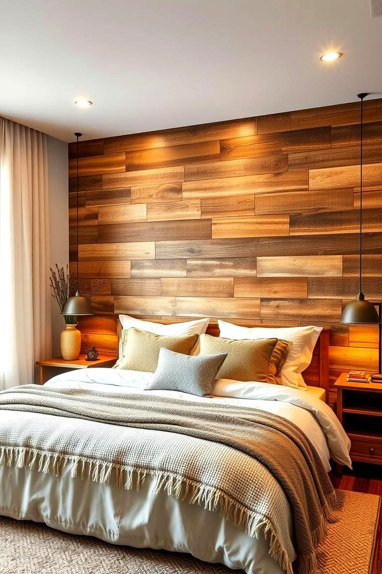 Textured Wood Panels - 25 Feature Wall Ideas