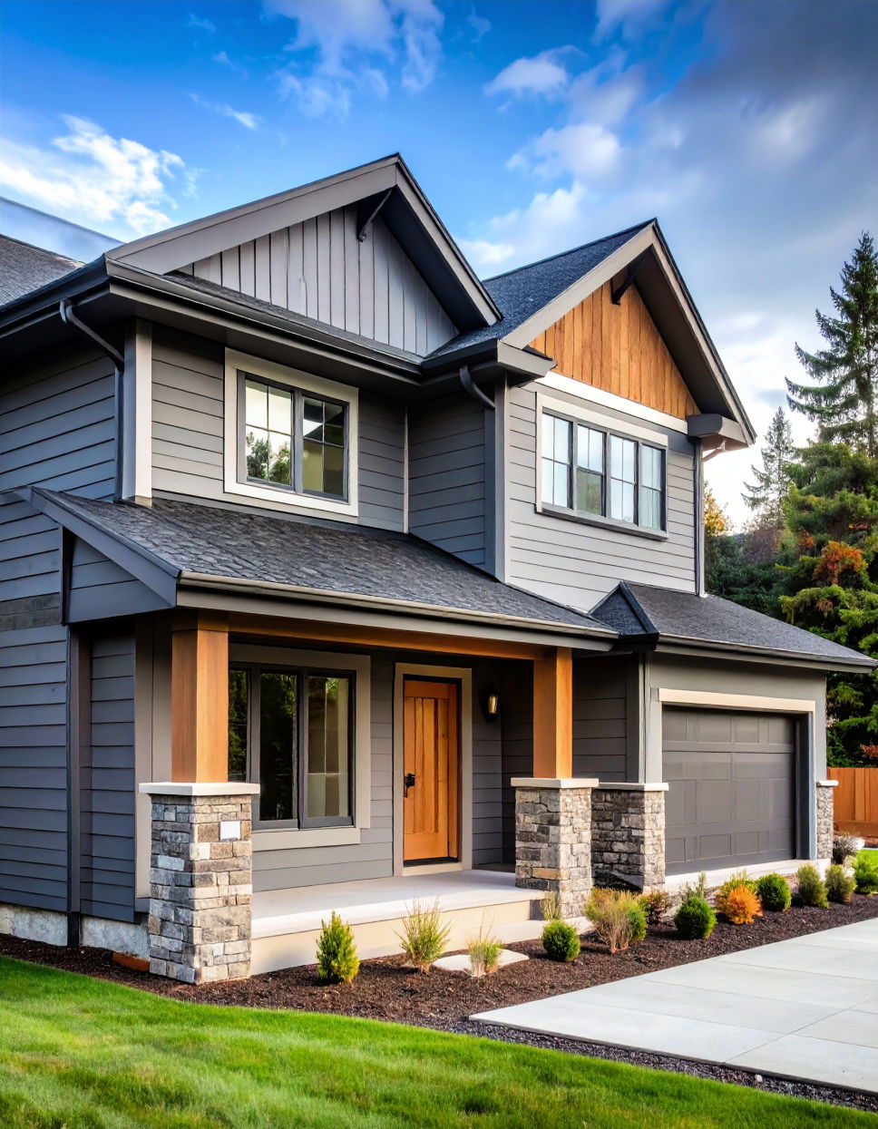 Textured and Smooth Two Tone Siding Two tone Siding Designs