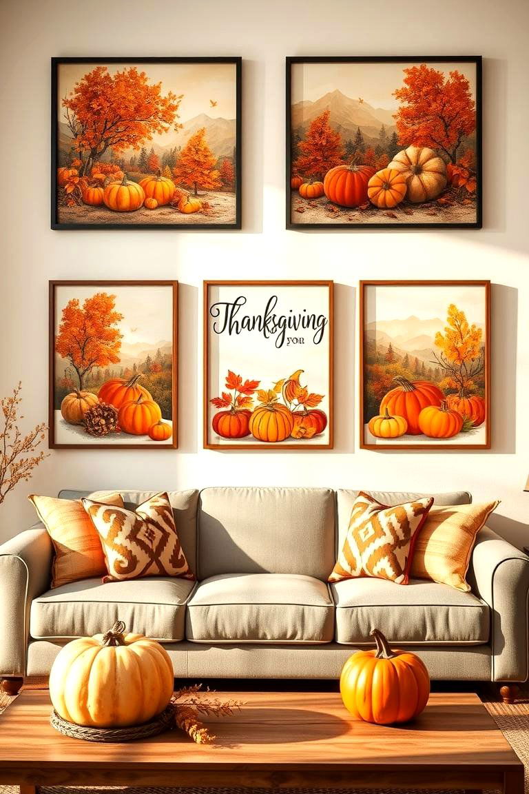 Thanksgiving Themed Wall Art - 25 Thanksgiving Decor Ideas