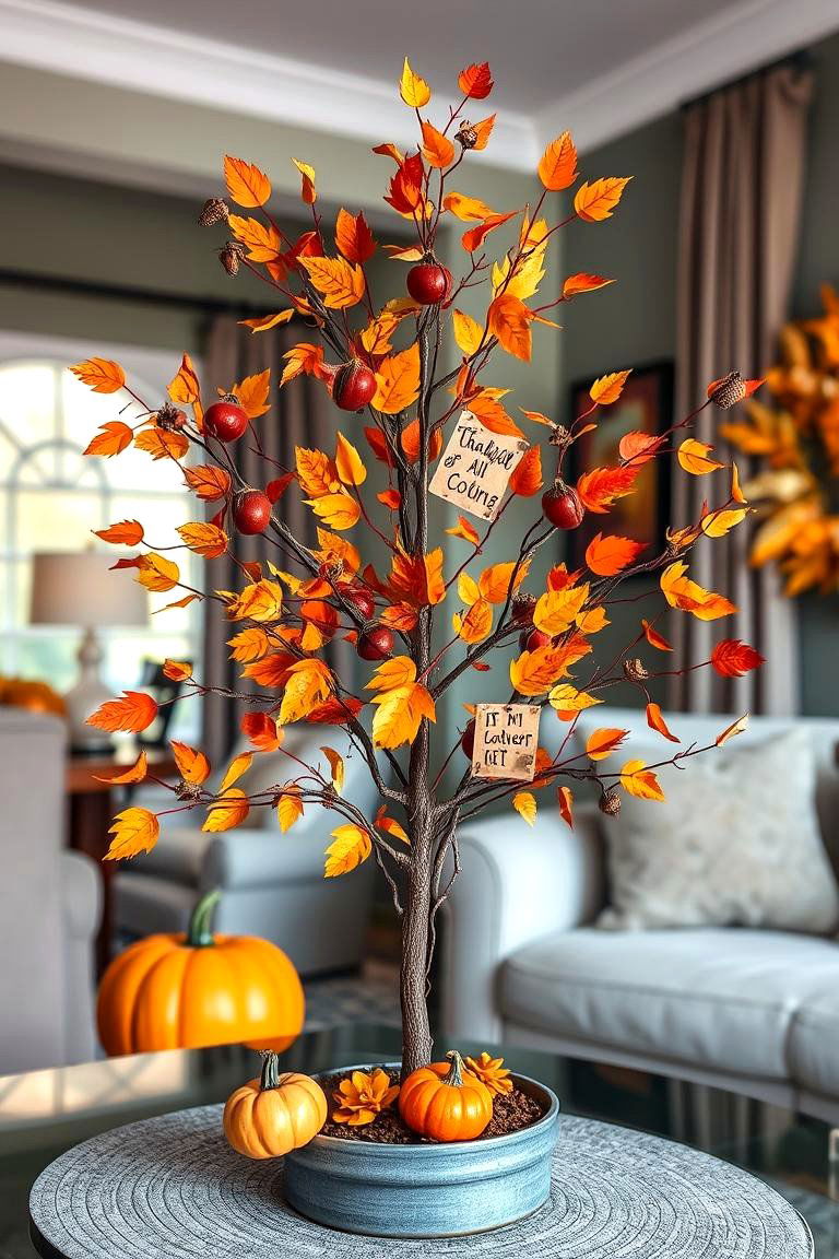 Thanksgiving Tree Decor - 25 Thanksgiving Decor Ideas