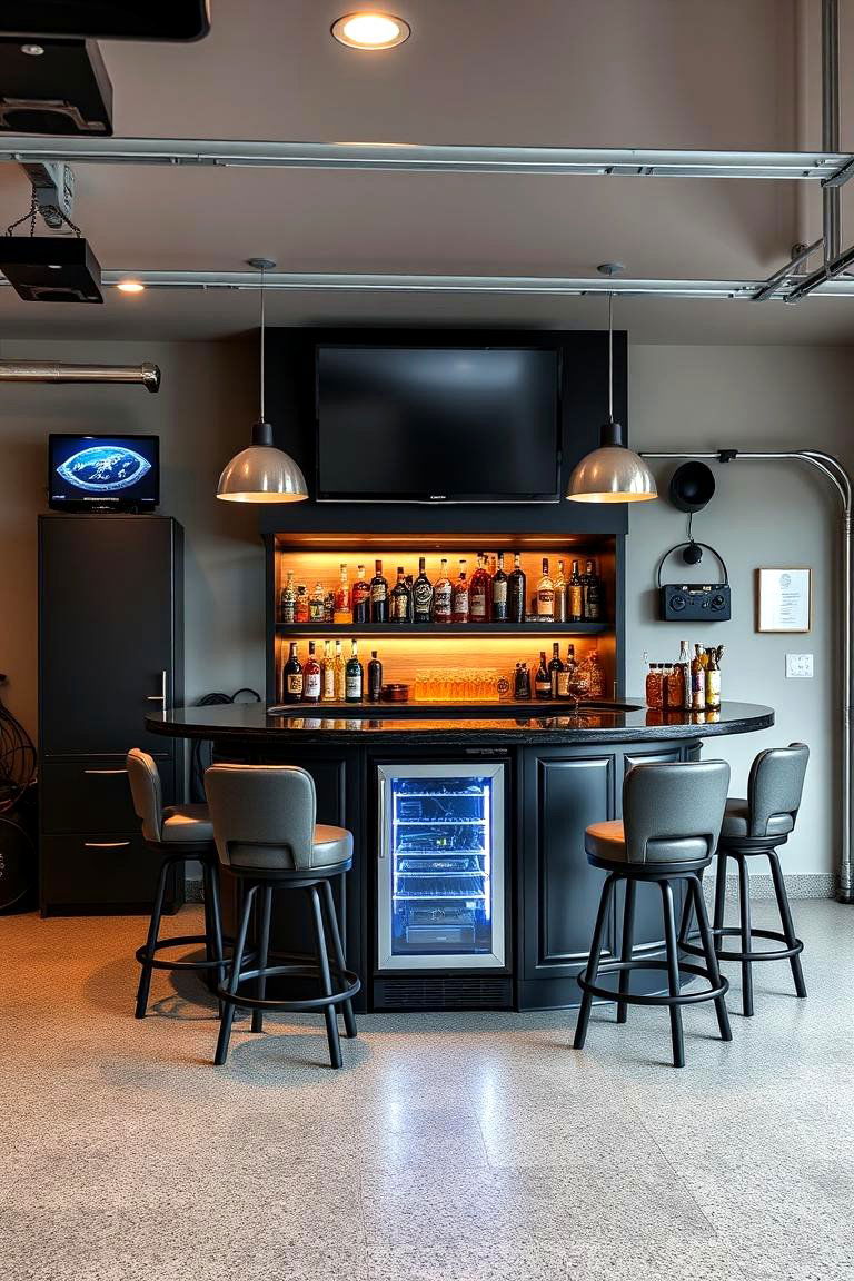The Ultimate Game Room Bar - 25 Garage Game Room Ideas