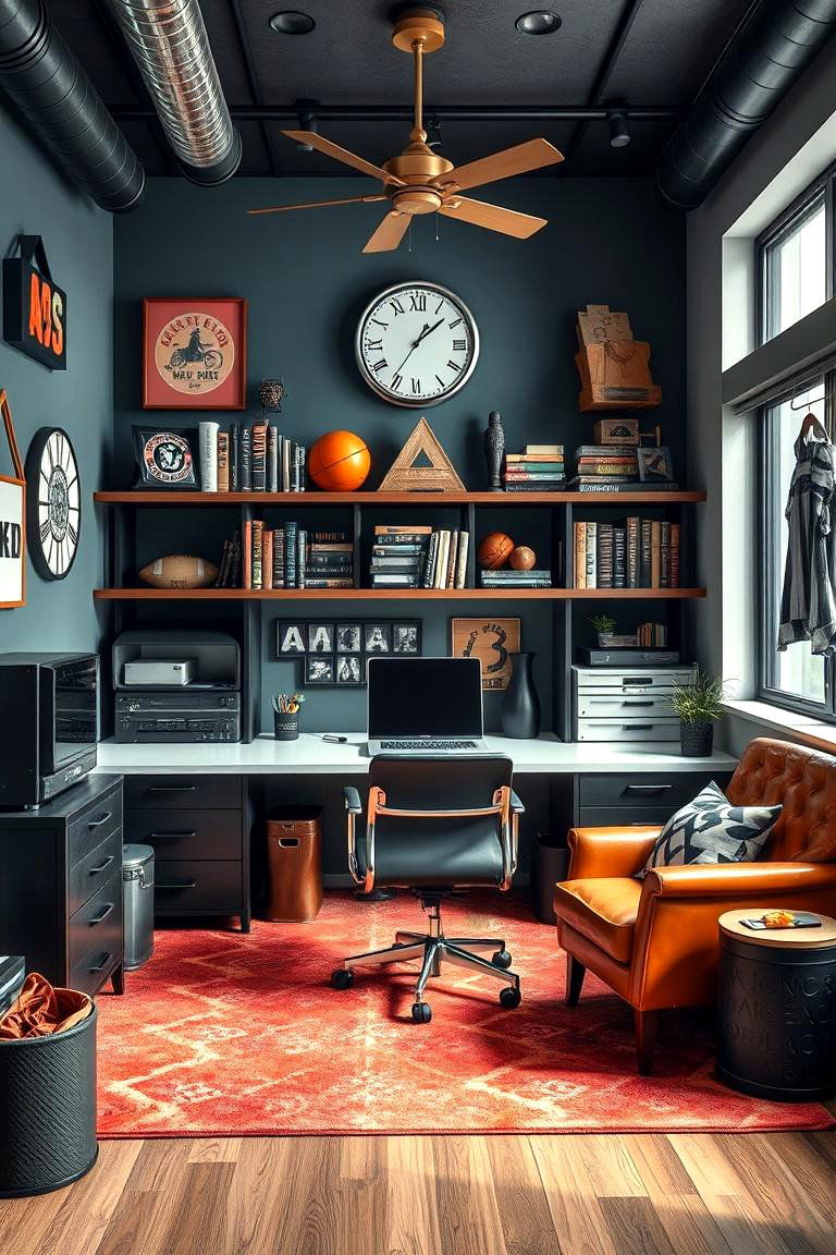 Themed Decor for Personal Identity - 25 Man Cave Office Ideas