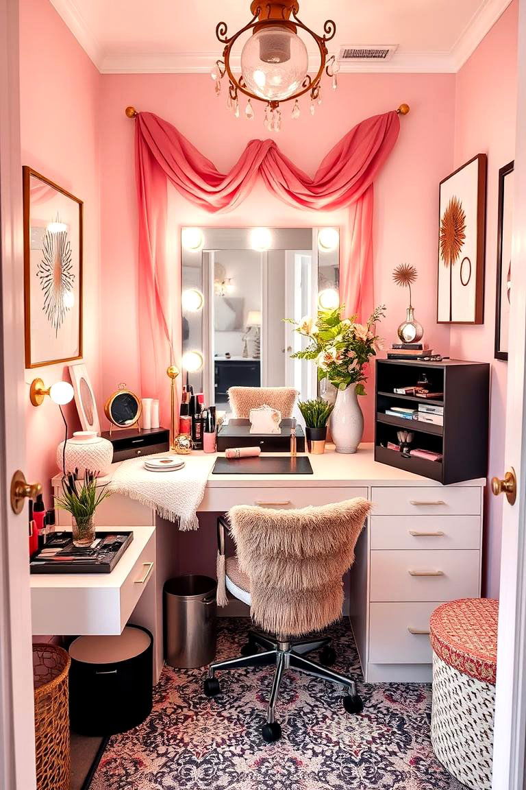 Themed Decor for Personalized Expression - 25 Makeup Room Ideas