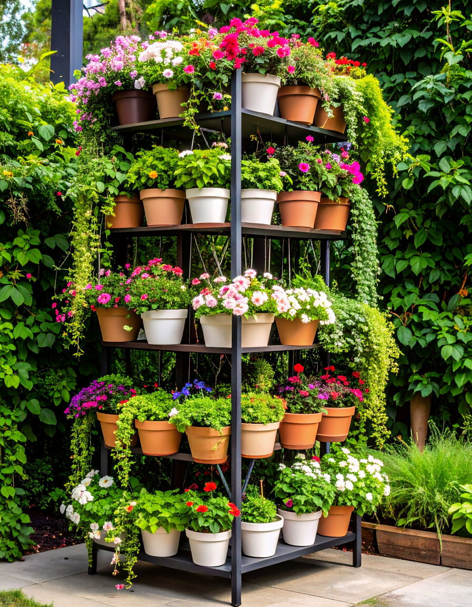 Tiered Pots for a Cascading Effect