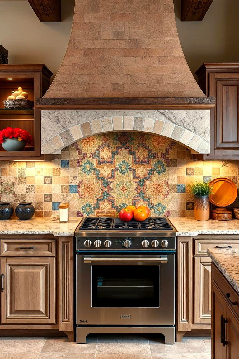 Tiled Accent Walls for Drama - 25 Tuscan Kitchen Design Ideas