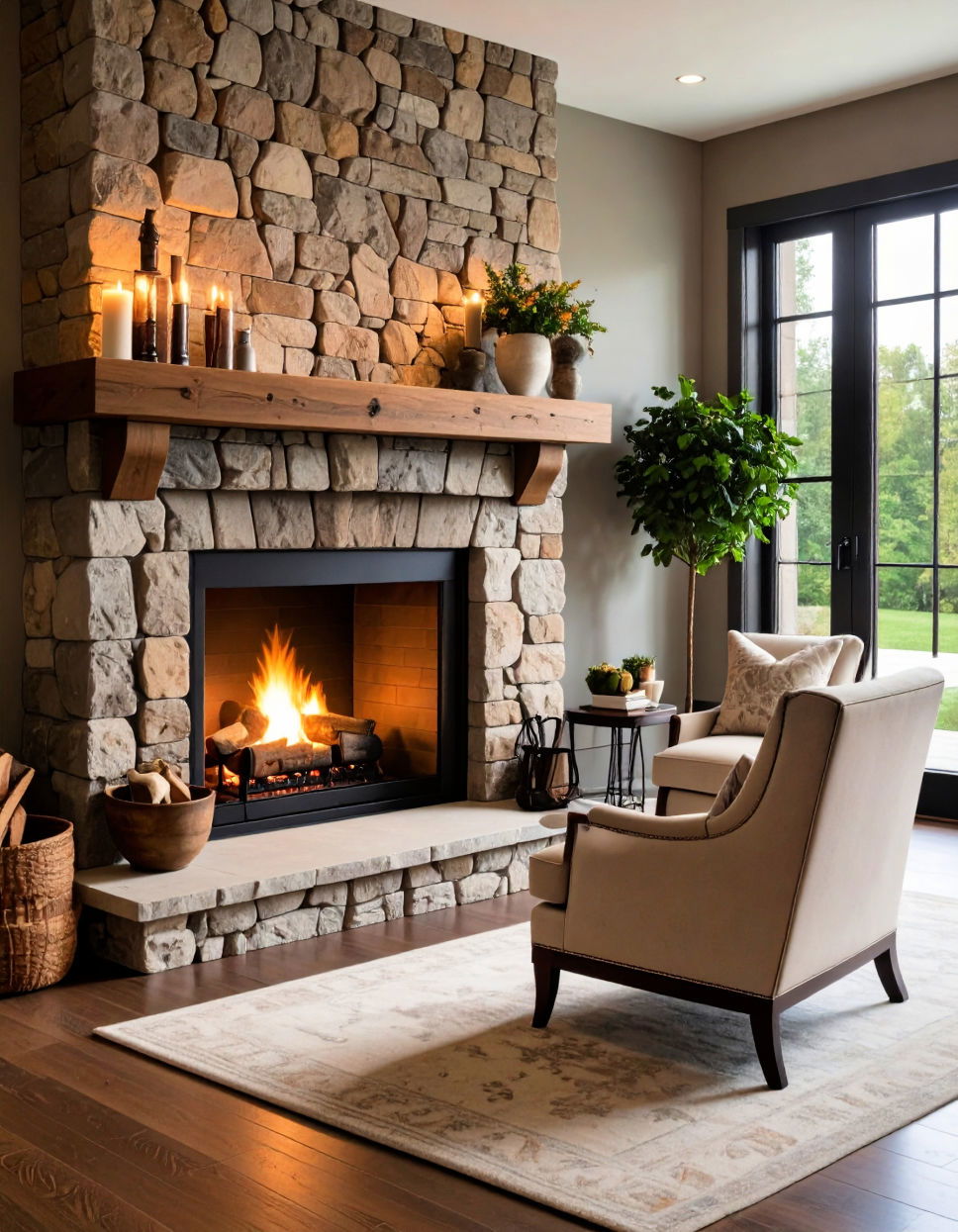 Timeless Stone Hearth