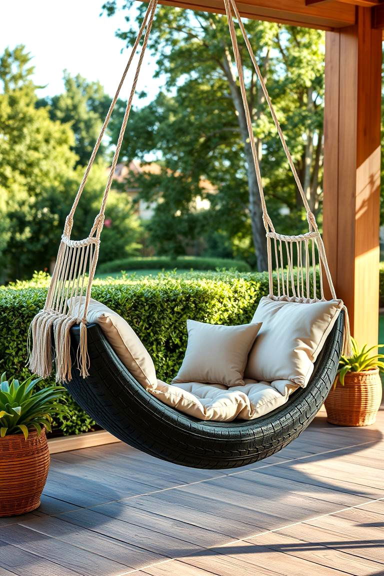 Tire Swing Hammock - 25 Tire Swing Ideas