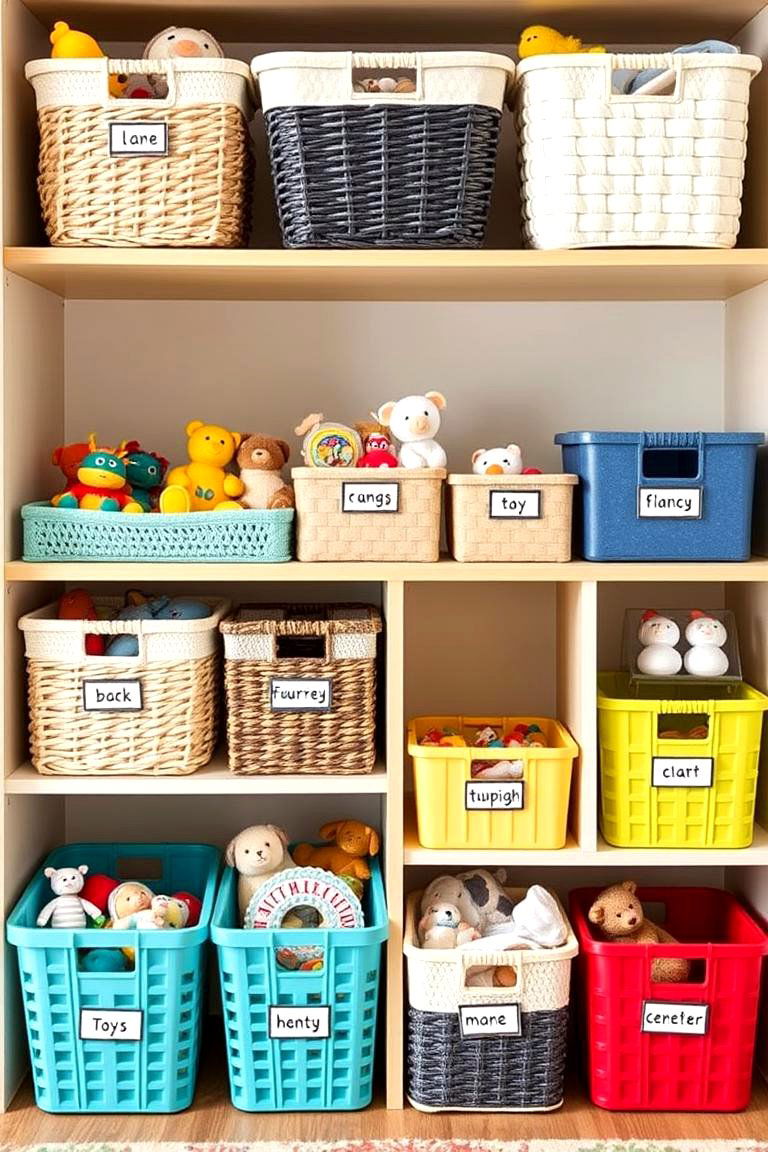Toy Organizer Baskets - 25 Toy Storage Ideas
