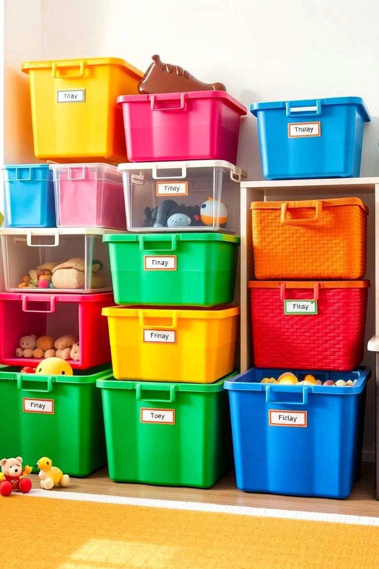 Toy Storage Bins - 25 Toy Storage Ideas