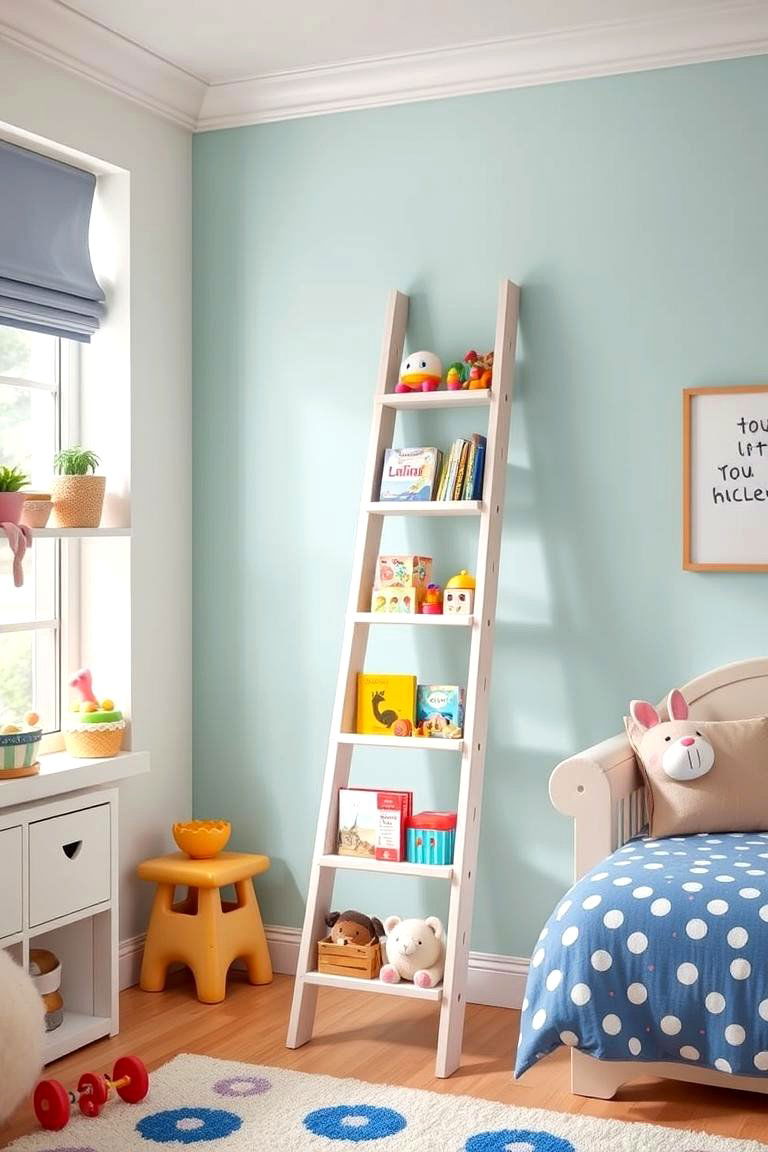 Toy Storage Ladder - 25 Toy Storage Ideas