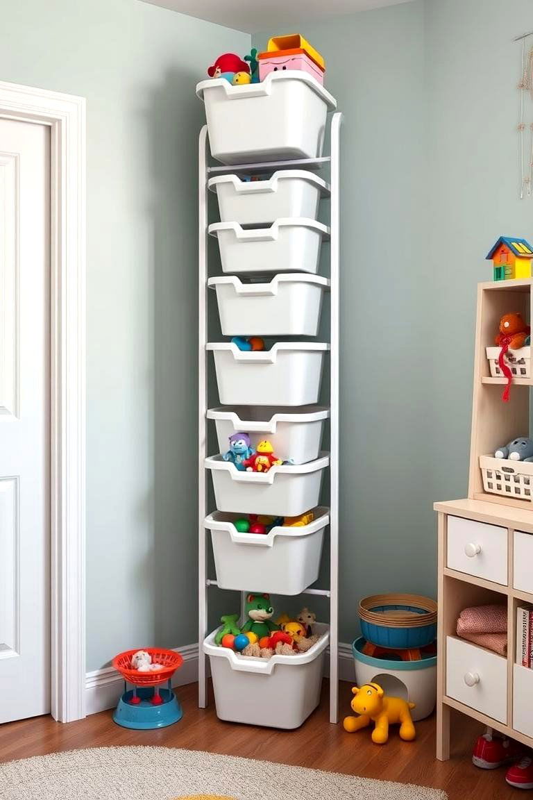 Toy Storage Tower - 25 Toy Storage Ideas