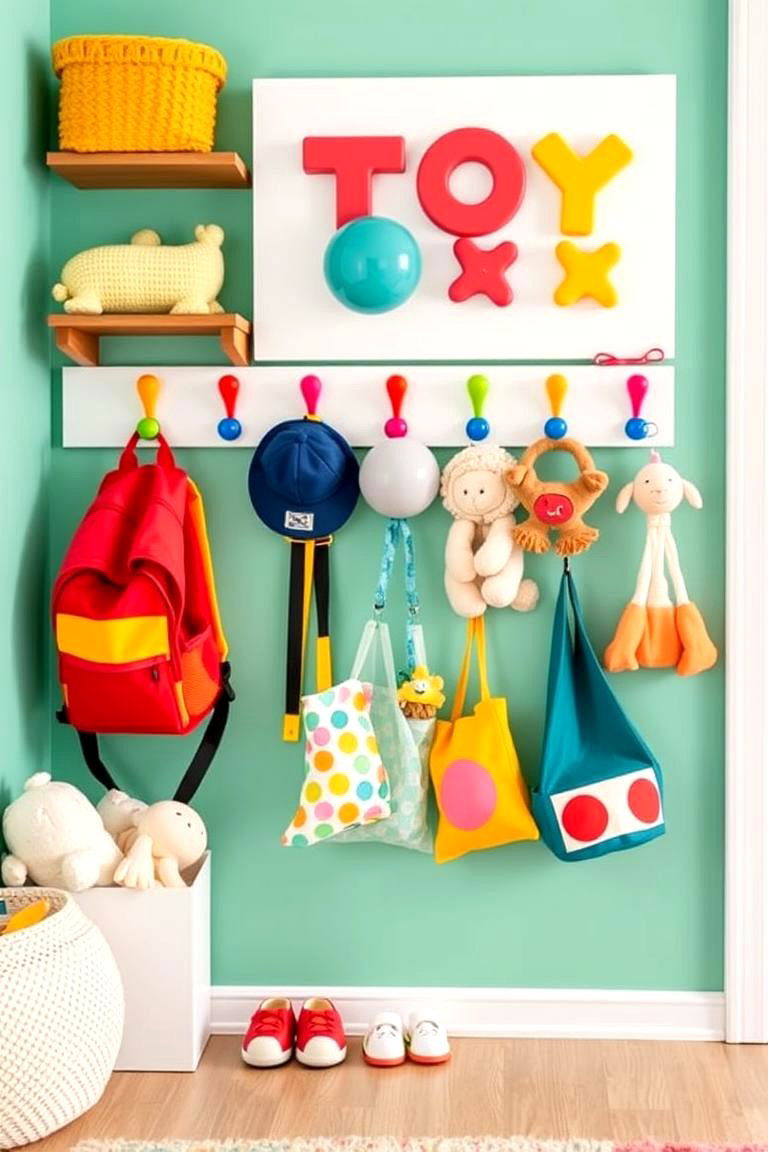 Toy Storage with Hooks - 25 Toy Storage Ideas