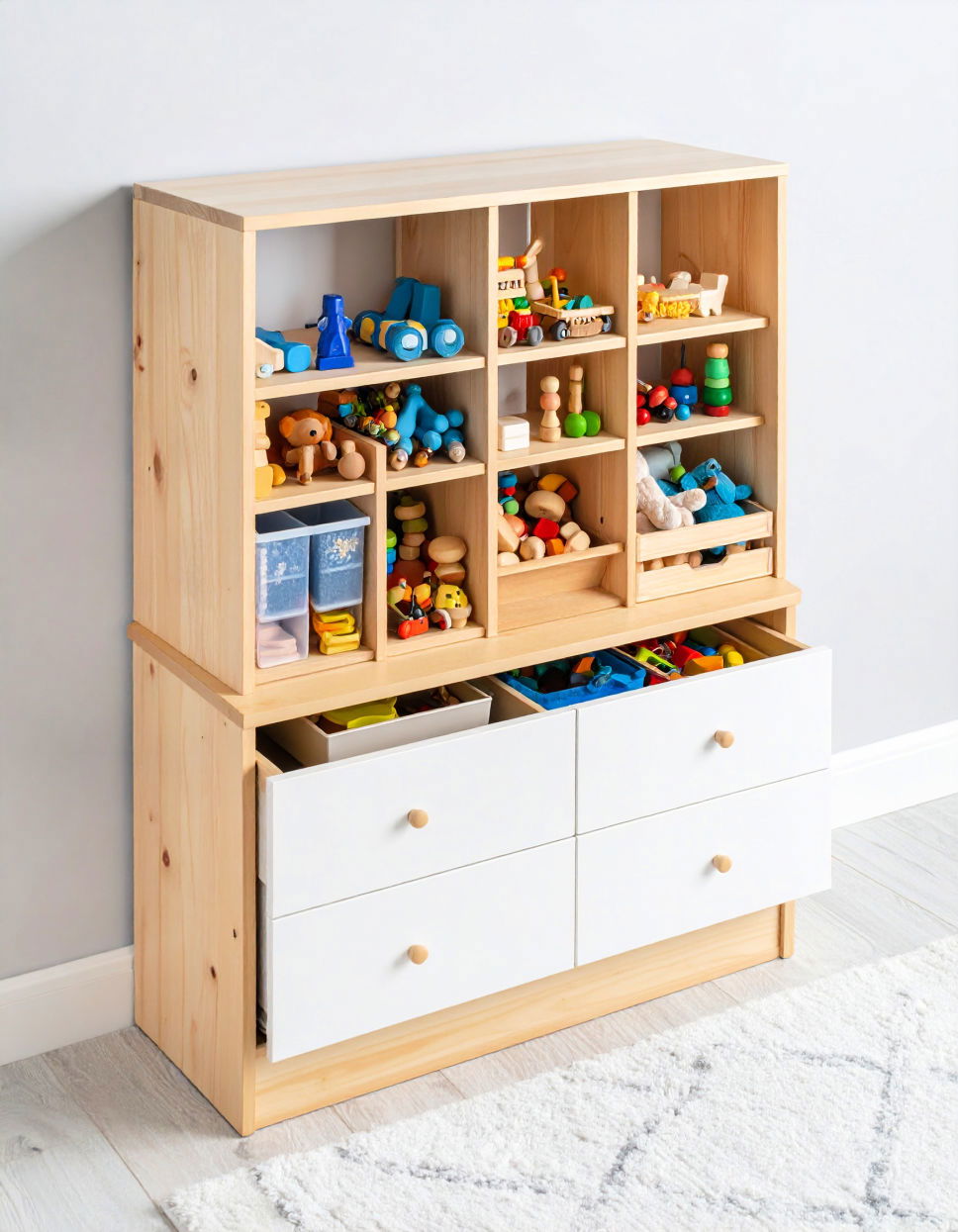Toy Storage with Sliding Drawers Toy Storage Ideas