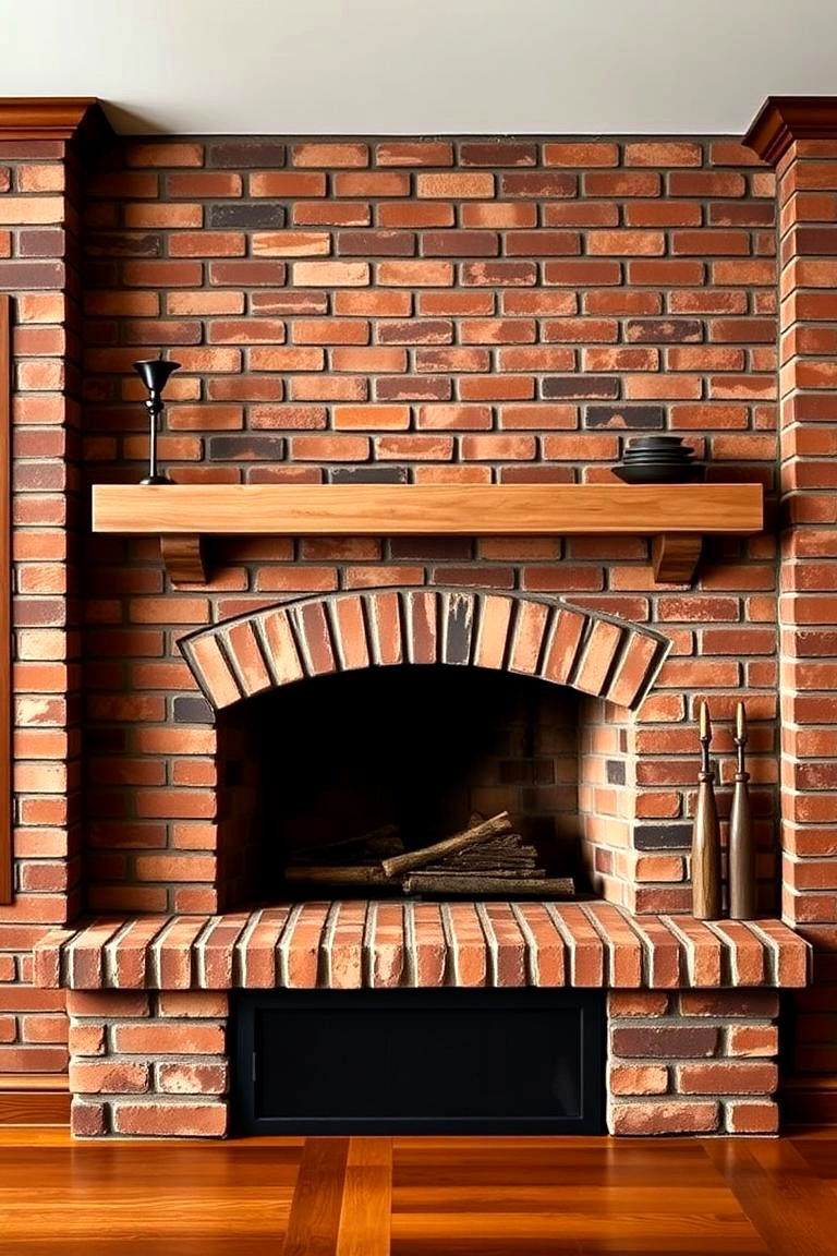 Traditional Brick Fireplace - 25 Fireplace Built-in Ideas