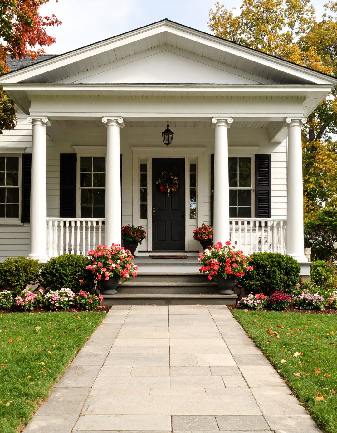 Traditional Front Porch with Columns