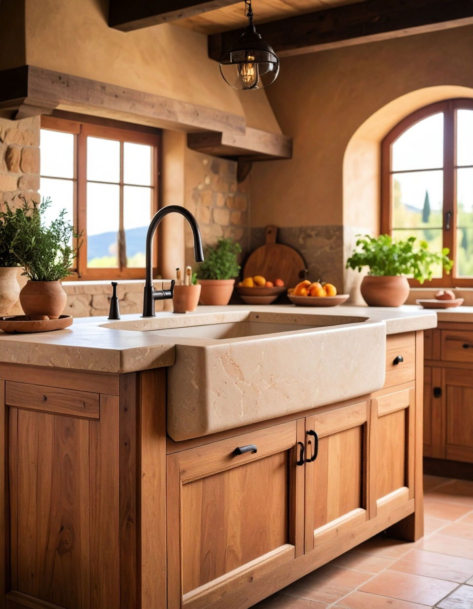 Traditional Tuscan Style Sink Tuscan Kitchen Design Ideas