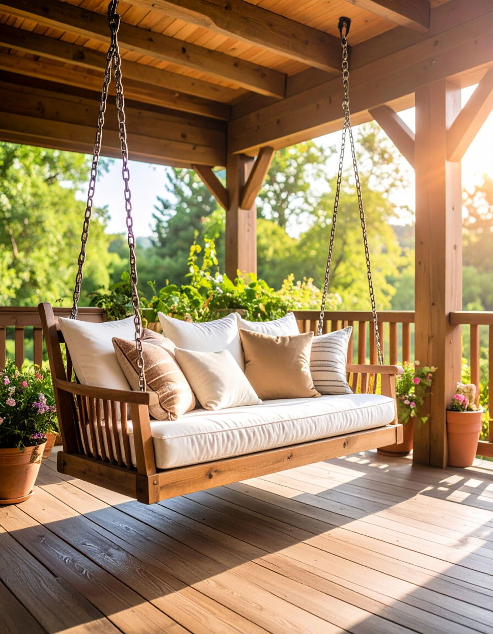 Traditional Wooden Swing