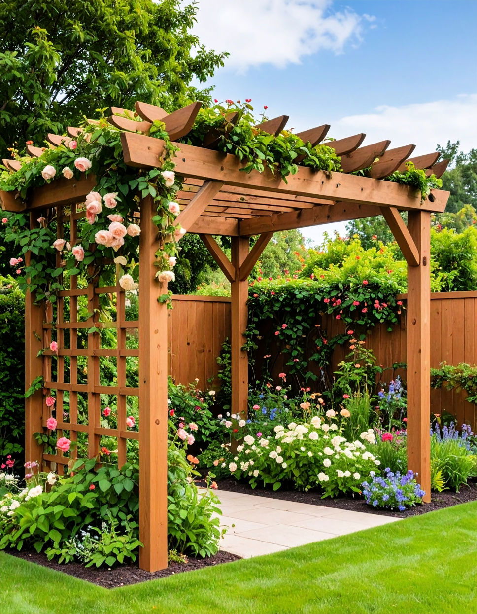 Traditional Wooden Trellis for Classic Charm Trellis Ideas