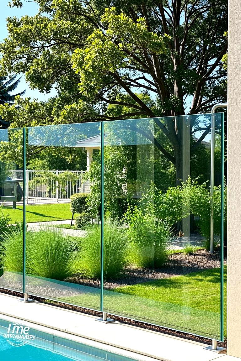 Transparent Glass Fence for a Sleek Modern Look - 25 Corner Fence Ideas