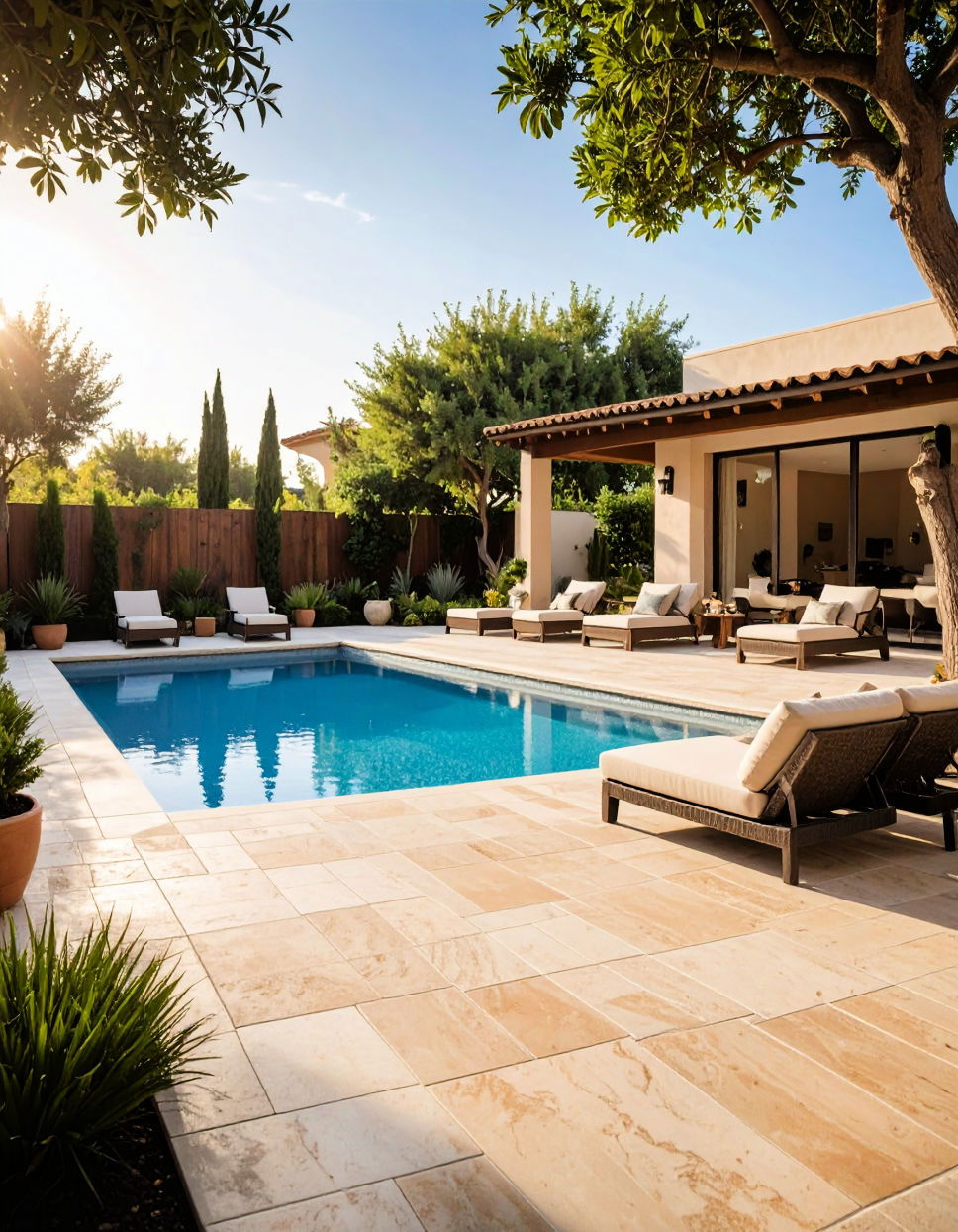 Travertine Pavers for a Luxurious Cool Surface