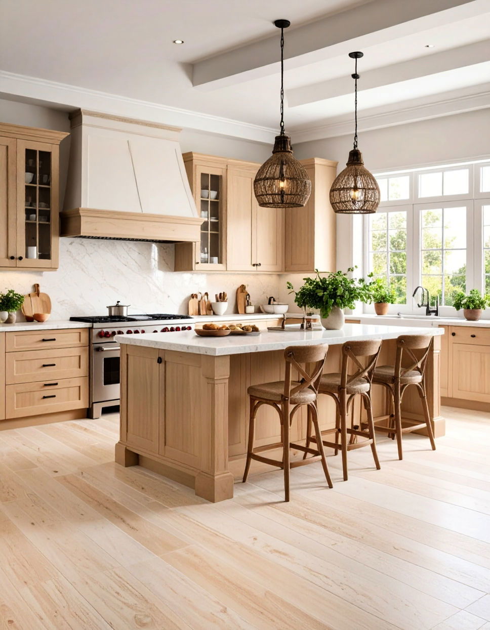 Travertine in a Mediterranean Style Kitchen Travertine Floor Kitchen Ideas