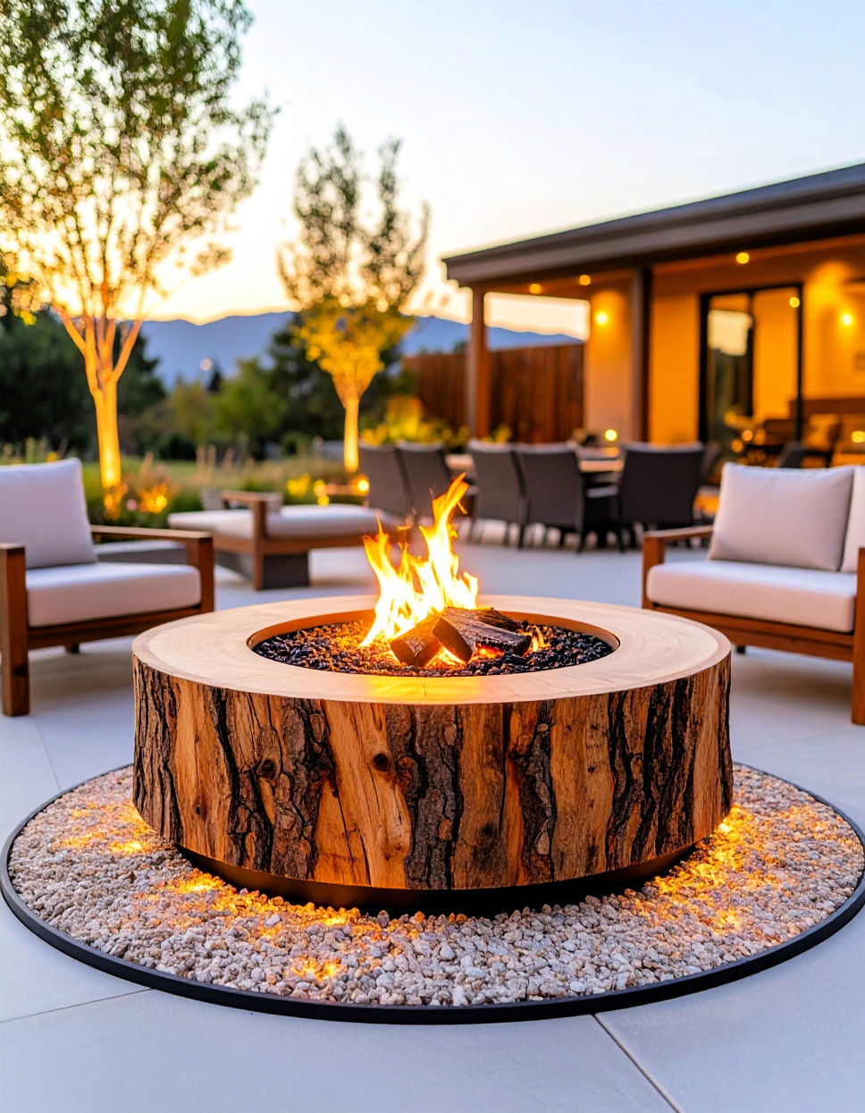 Tree Stump Fire Pit with Ash Catcher Tree Stump Fire Pit Ideas