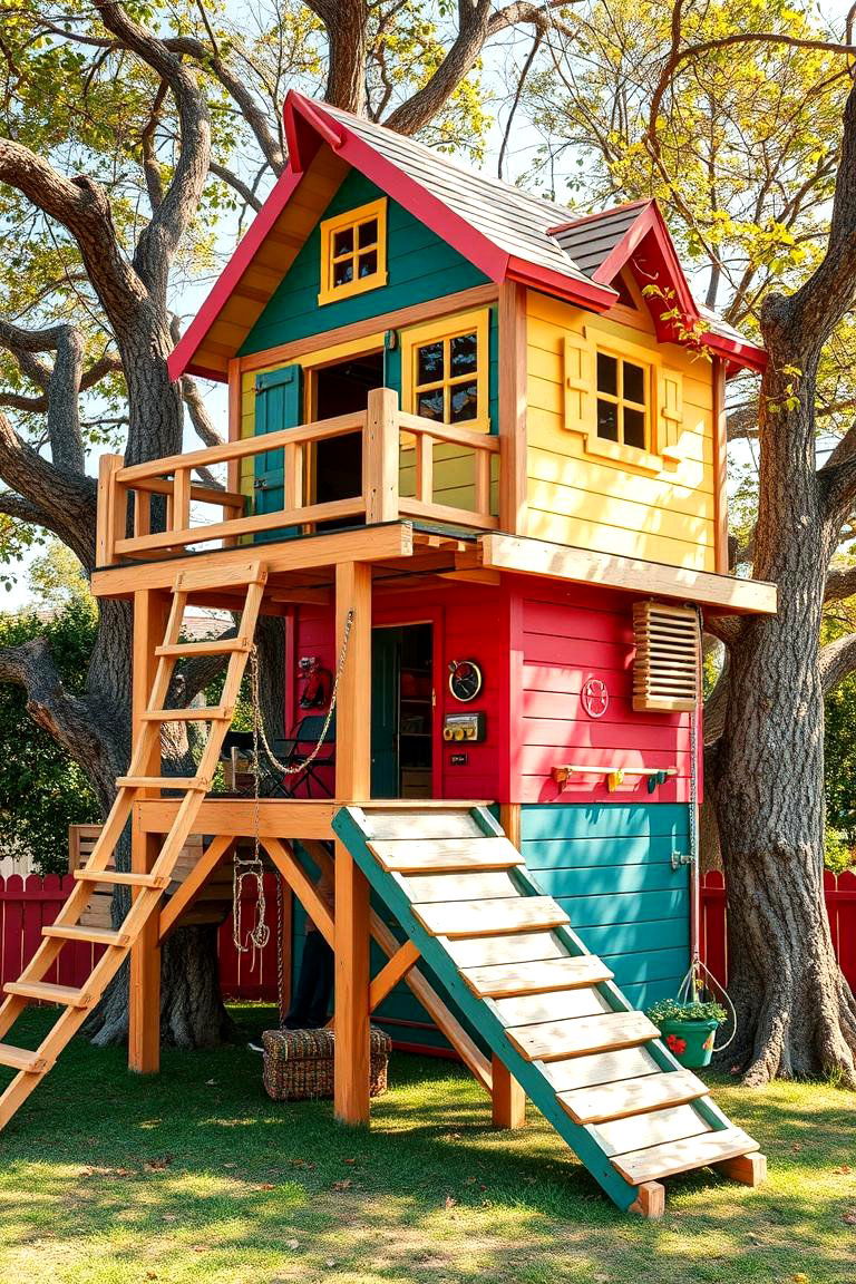 Treehouse for Kids with a Play Area - 25 Tree House Ideas