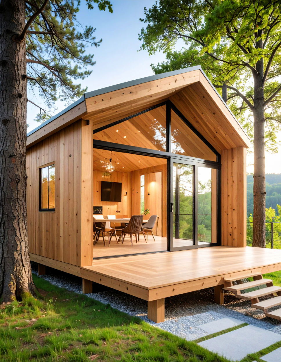 Treehouse with a Sliding Glass Door Tree House Ideas