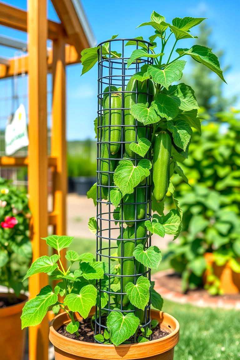 Trellis Tower - 25 Cucumber Trellis Ideas