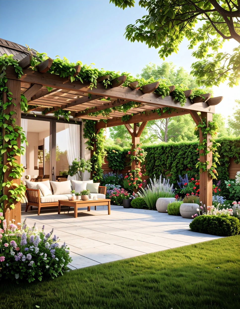 Trellis With Climbing Vines