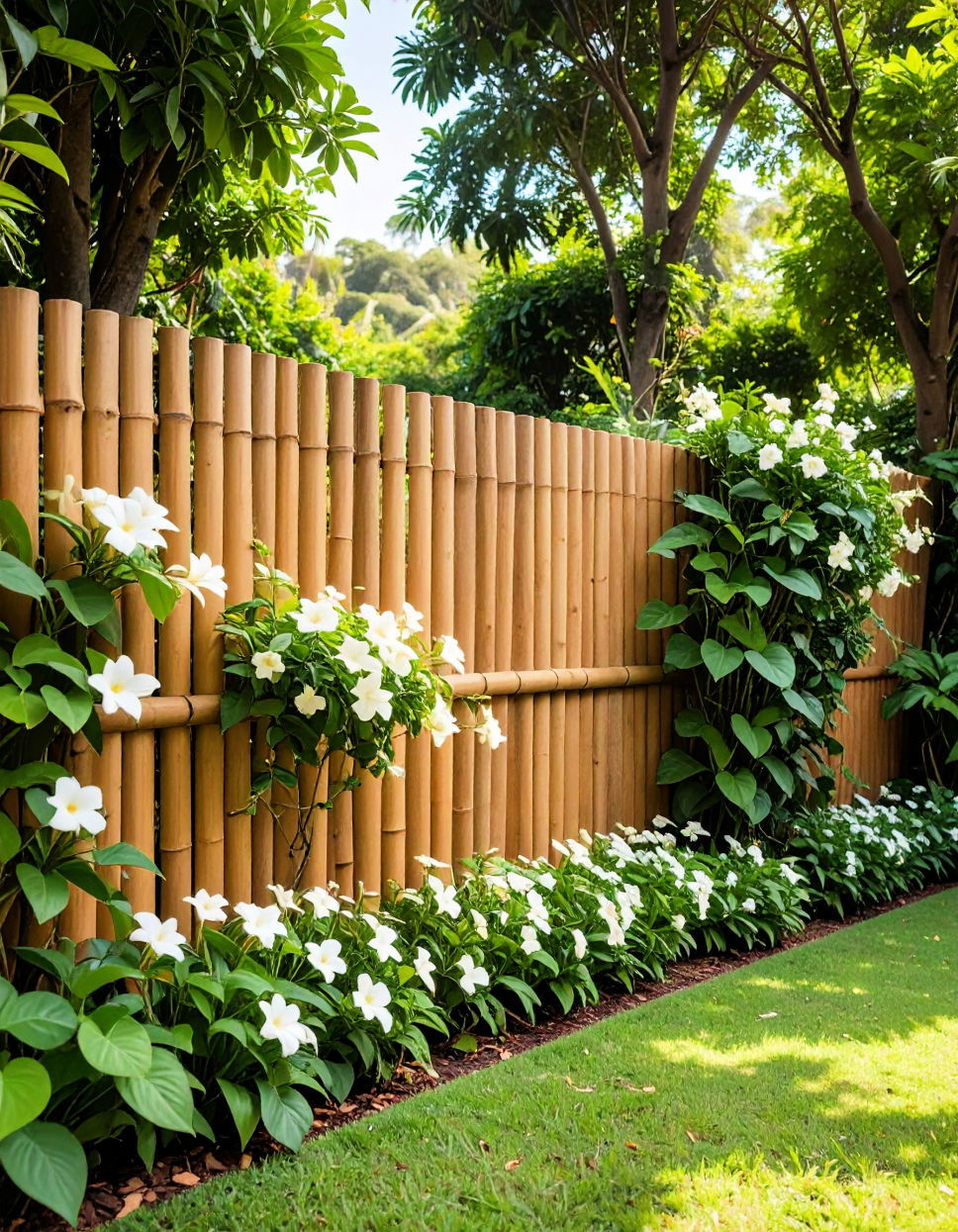 Tropical Bamboo Fencing Tropical Backyard Ideas