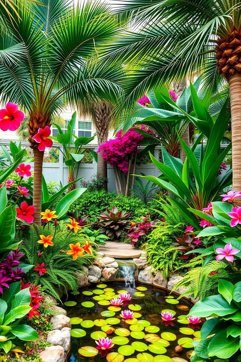 Tropical Garden Escape - 25 Florida Backyard Ideas