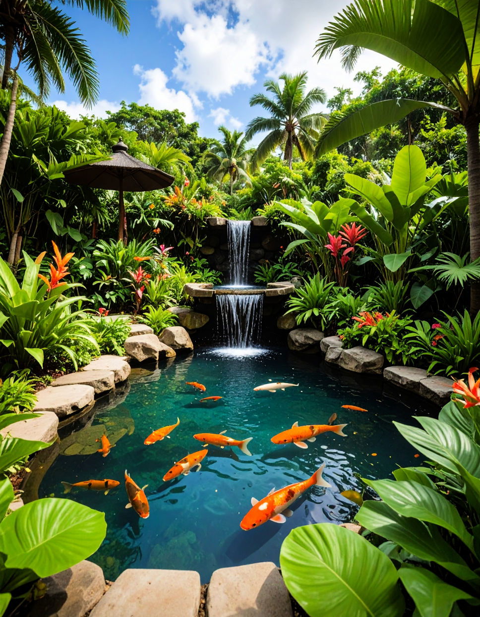 Tropical Inspired Water Features Tropical Backyard Ideas