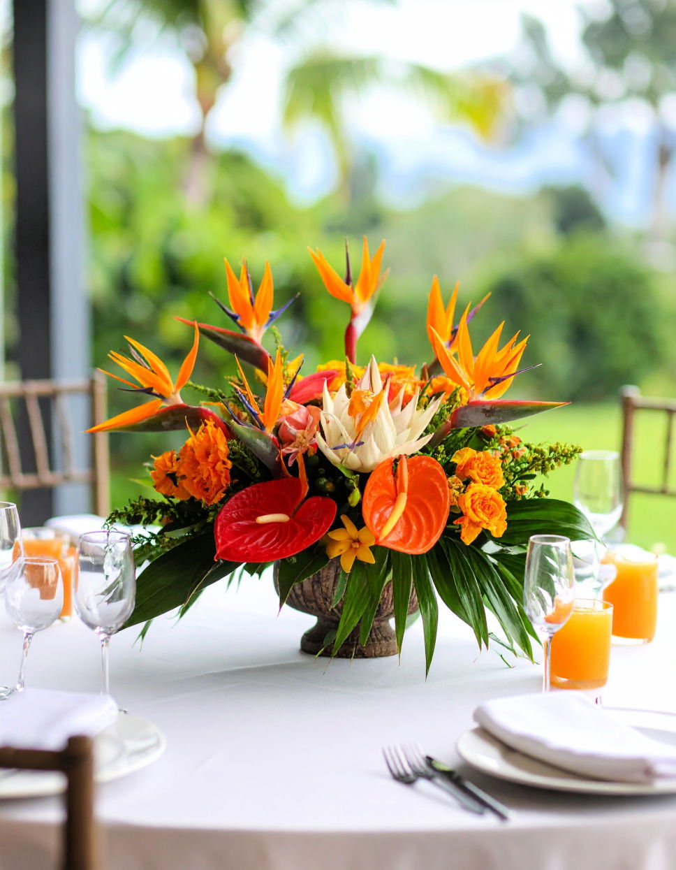 Tropical Paradise flower Centerpiece