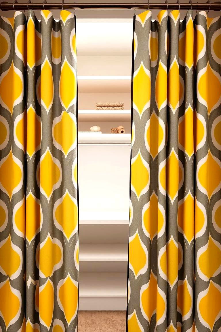 Try Patterned Curtains for a Fun Twist - 25 closet curtain ideas