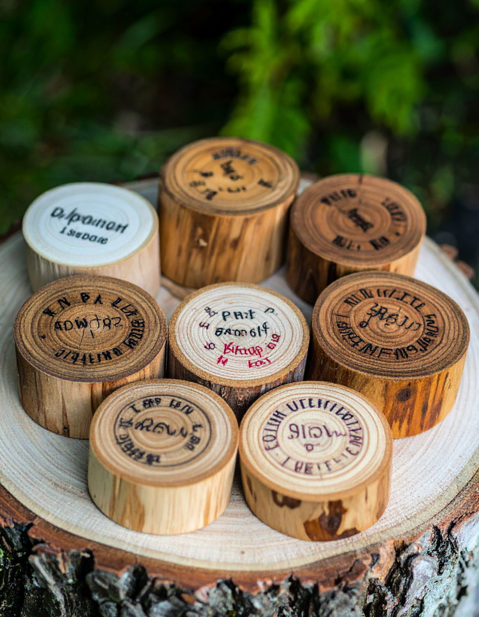 Turn Tree Stumps into Garden Markers Tree Stump Decorating Ideas