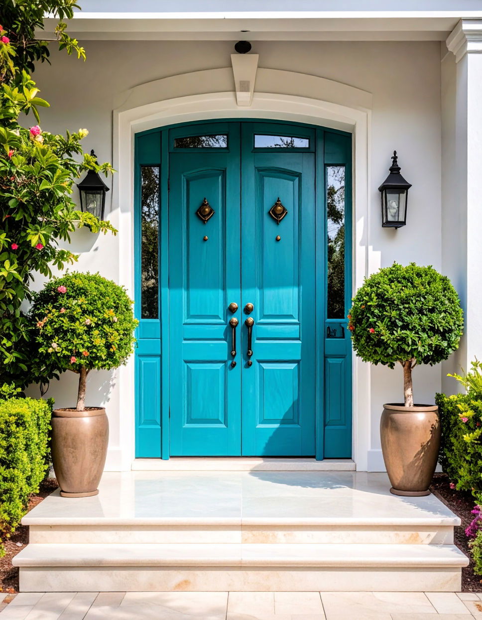 Turquoise with Textured Finishes Turquoise Front Door Ideas