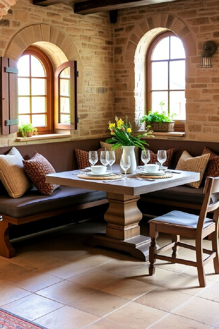 Tuscan Style Dining Nook Tuscan Kitchen Design Ideas